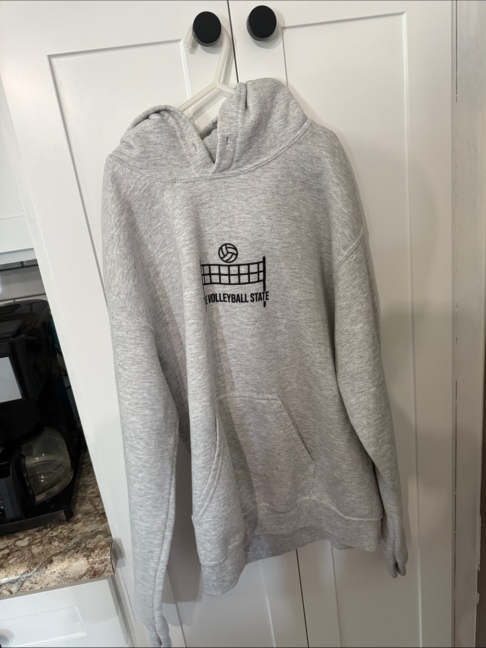 Light Gray Crewneck Hoodie Pullover - Casual Women's Sweatshirt